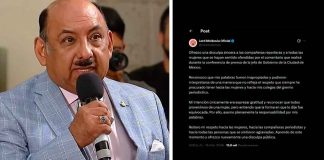 #IMAGEN // Polémica en conferencia: comunicador se disculpa por comentario sobre mujeres ante Clara Brugada
