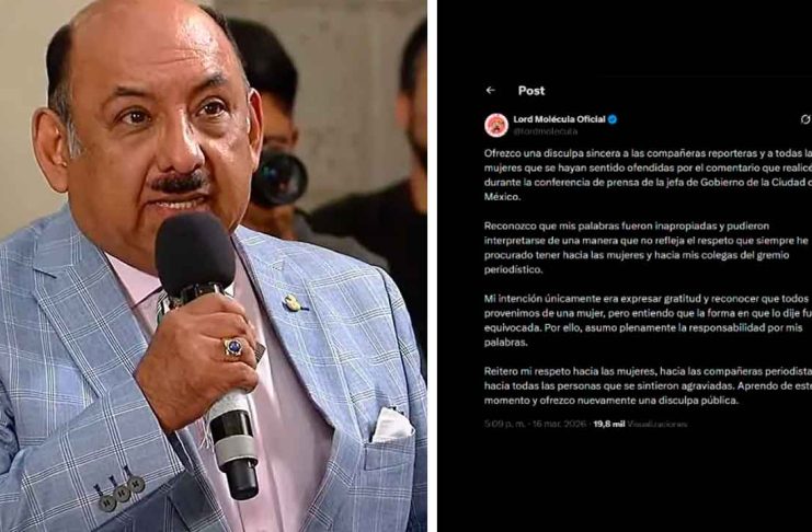 #IMAGEN // Polémica en conferencia: comunicador se disculpa por comentario sobre mujeres ante Clara Brugada