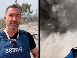 #VIDEO // Explosión en vivo: misil cae a metros de periodista durante transmisión en Beirut