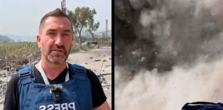 #VIDEO // Explosión en vivo: misil cae a metros de periodista durante transmisión en Beirut