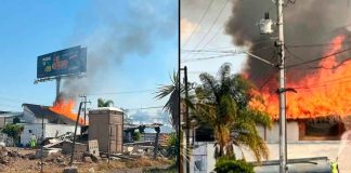 Incendio de pastizal quema la palapa del Restaurante Brisas del Mar, en Morelia