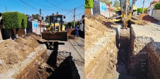 Adolfo Torres supervisa trabajos de reparación de drenaje en la colonia Nueva Chapultepec