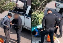 #VIDEO // Policía es retirado tras agredir a trabajador durante revisión en vía pública