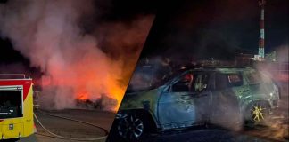 Se incendia vehículo en la carretera Huetamo-Churumuco