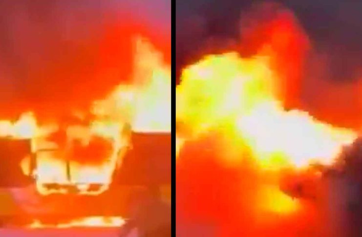 #VIDEO // Incendio intencional en autobús deja seis personas muertas
