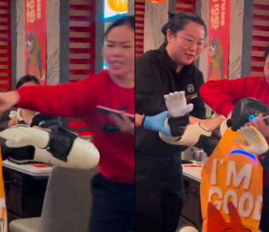#VIDEO // Robot ‘bailarín’ se sale de control en restaurante y pone a sudar a los empleados