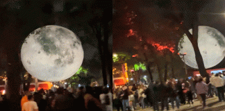 #VIDEO///Una Luna Gigante Ilumina Paseo de la Reforma en el Festival Internacional de las Luces