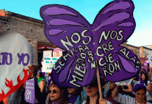 Entre pintas, vidrios rotos, consignas y arte se vivió la marcha del 8M en Morelia