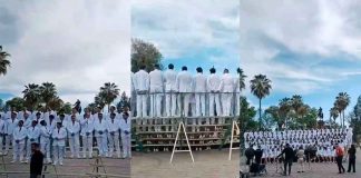 #VIDEO //150 alumnos la UVAQ Morelia se toman foto grupal con un buen templete y ponen el ejemplo