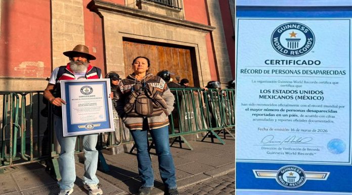 Llevan Récord Guinness de personas desaparecidas a Claudia Sheinbaum