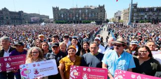 Gobierno de México entrega apoyos del programa “Pensión Hombres Bienestar” en el Zócalo