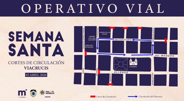 Gobierno del Morelia anuncia cortes viales por Viacrucis