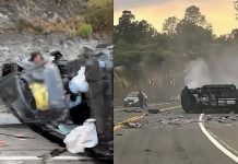 #VIDEO FUERTE // Así quedó la camioneta donde viajaba el hijo del director de BBVA tras fatal accidente