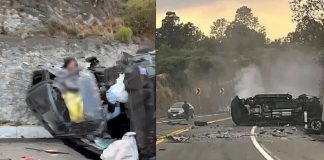 #VIDEO FUERTE // Así quedó la camioneta donde viajaba el hijo del director de BBVA tras fatal accidente