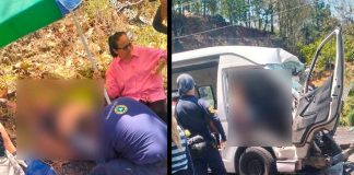 Tres heridos tras choque frontal en la carretera “libre” Uruapan-Lombardía