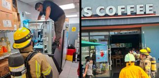 Reporte de conato de incendio en Starbucks de La Huerta moviliza a bomberos estatales, en Morelia