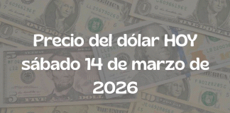 Precio del dólar hoy 14 de marzo de 2026: peso mexicano se debilita ligeramente