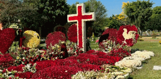 Entre flores y gallos: así luce la tumba de “El Mencho” en Zapopan