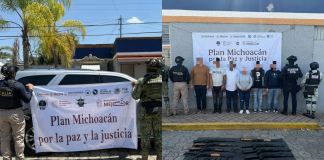 Seis detenidos y aseguramiento de droga, armas y vehículos en operativo militar y de la SSP en Fuentes de Morelia