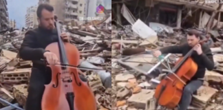 #VIDEO | Violinista realiza performance sobre ruinas de Beirut; protesta conmueve a usuarios