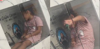 #VIDEO // Niña platica con la tumba de su madre