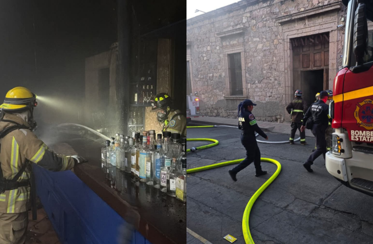 Se registra incendio en el bar Watson en el centro de Morelia