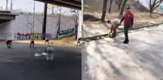 VIDEO // Conductores no roban, ayudan a recuperar carga de refresco tras volcadura de camión en Jalisco