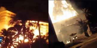 Incendio consume palapa en hotelera de Cancún