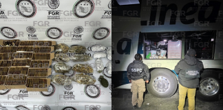 FGR Y SSPC aseguran granadas de fragmentación y cartuchos en autobús de pasajeros