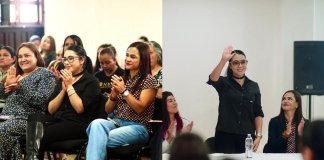 Yohana Mendoza y Marx Aguirre realizan charla “mujeres trabajadoras del campo” en Ario.