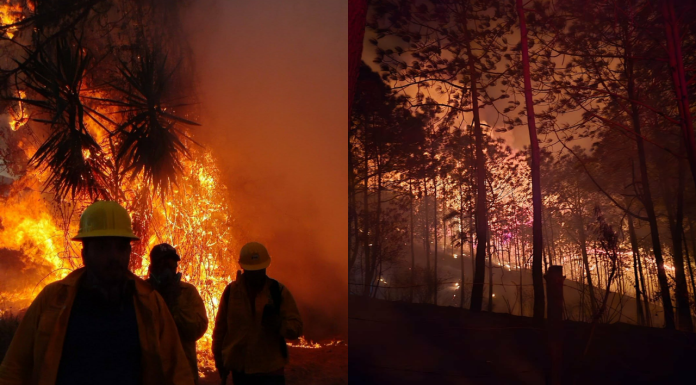 Fallecen dos brigadistas en incendio en Tacámbaro