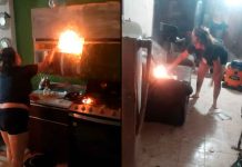 #VIDEO // Mujer incendia su casa tras pelear con su ex; el hombre tuvo que saltar por la ventana para salvarse.