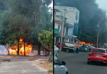 #VIDEO // Voraz incendio consume taller de hojalatería, en La Mora de Uruapan
