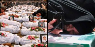 #VIDEO // Dolor colectivo: multitud despide a más de 160 víctimas de escuela bombardeada