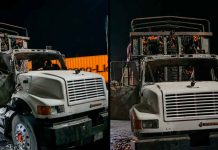 Se incendia torton cargado con jitomate en la caseta Zirahuén de la autopista Siglo XXI