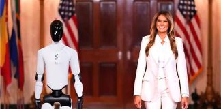 #VIDEO//Melania Trump aparece con robot humanoide en la Casa Blanca durante cumbre internacional
