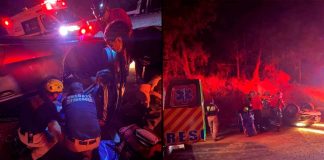 Volcadura deja una mujer embarazada lesionada, sobre la carretera Uruapan-Paracho