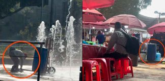 #VIDEO | Captan a taquero usando agua de fuente pública para su puesto