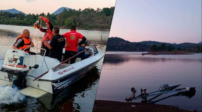 Hombre muere ahogado en la Presa de Ziráhuato; Bomberos Zitácuaro y buzos del SUEM recuperan el cuerpo