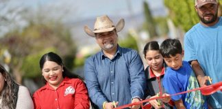 Víctor Vázquez inauguró la rehabilitación de la red de agua potable, drenaje sanitario y pavimentación de la calle principal en la localidad de La Soledad de Santa Ana