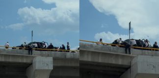 #VIDEO Policía Morelia evita intento de suicidio en el distribuidor vial de salida a Mil Cumbres