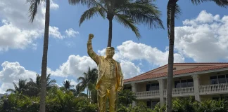 #Video || Estatua dorada de Donald Trump roba reflectores antes del regreso del PGA Tour a Doral