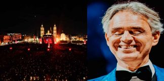 Andrea Bocelli conquista el Zócalo con concierto gratuito ante miles de asistentes en CDMX