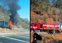 Vehículo de empresa Bimbo es incendiado en la Siglo XXI