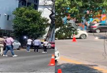 Cable de la CFE es reventado y genera cortocircuito en la avenida Lázaro Cárdenas de Morelia