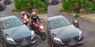 VIDEO | Ladrón intenta robar un Mercedes y se rinde por no saber usarlo