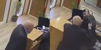 #Video || Atacan con machete a funcionario municipal dentro del Ayuntamiento de Aybastı, Turquía