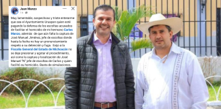 Juan Manzo señaló que el Ayuntamiento de Uruapan es quien paga la defensa de los escoltas ligados al homicidio de Carlos Manzo