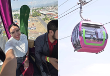 Desde las alturas del teleférico de Uruapan, Giulianna Bugarini destaca avance histórico en movilidad para Michoacán