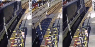 #Video || Muere mujer tras ser arrollada por un tren en Brasil; llevaba audífonos y no escuchó la señal de advertencia